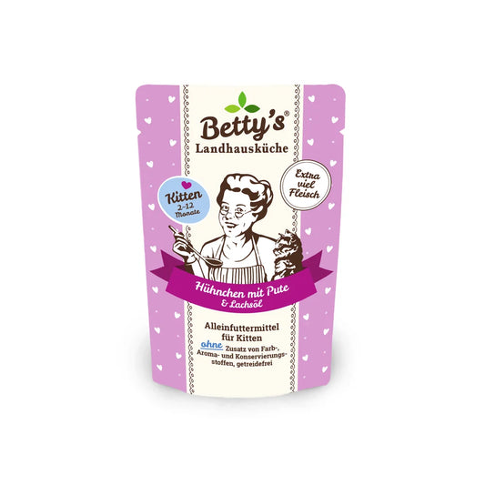 Betty's Landhausküche Kitten Frischebeutel Huhn & Pute 100g