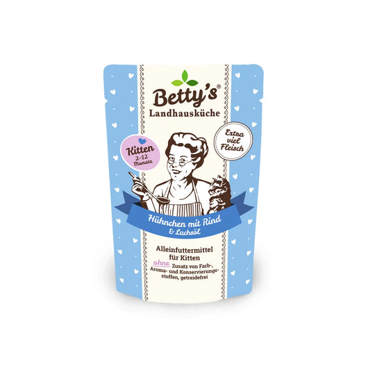 Betty's Landhausküche Kitten Frischebeutel Huhn & Rind 100g
