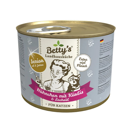 Betty's Landhausküche Senior Hühnchen mit Kürbis & Lachsöl 200g