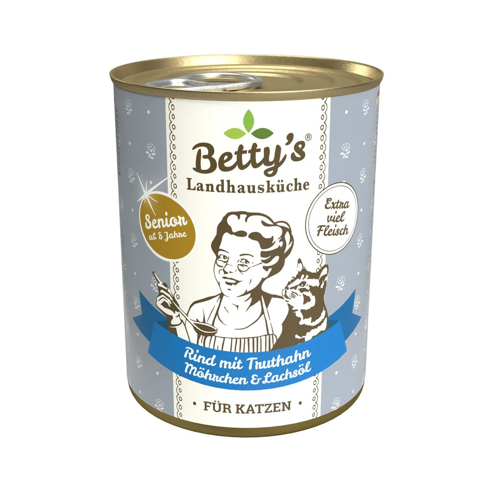 Betty's Landhausküche Senior Rind & Truthahn, Möhrchen & Lachsöl