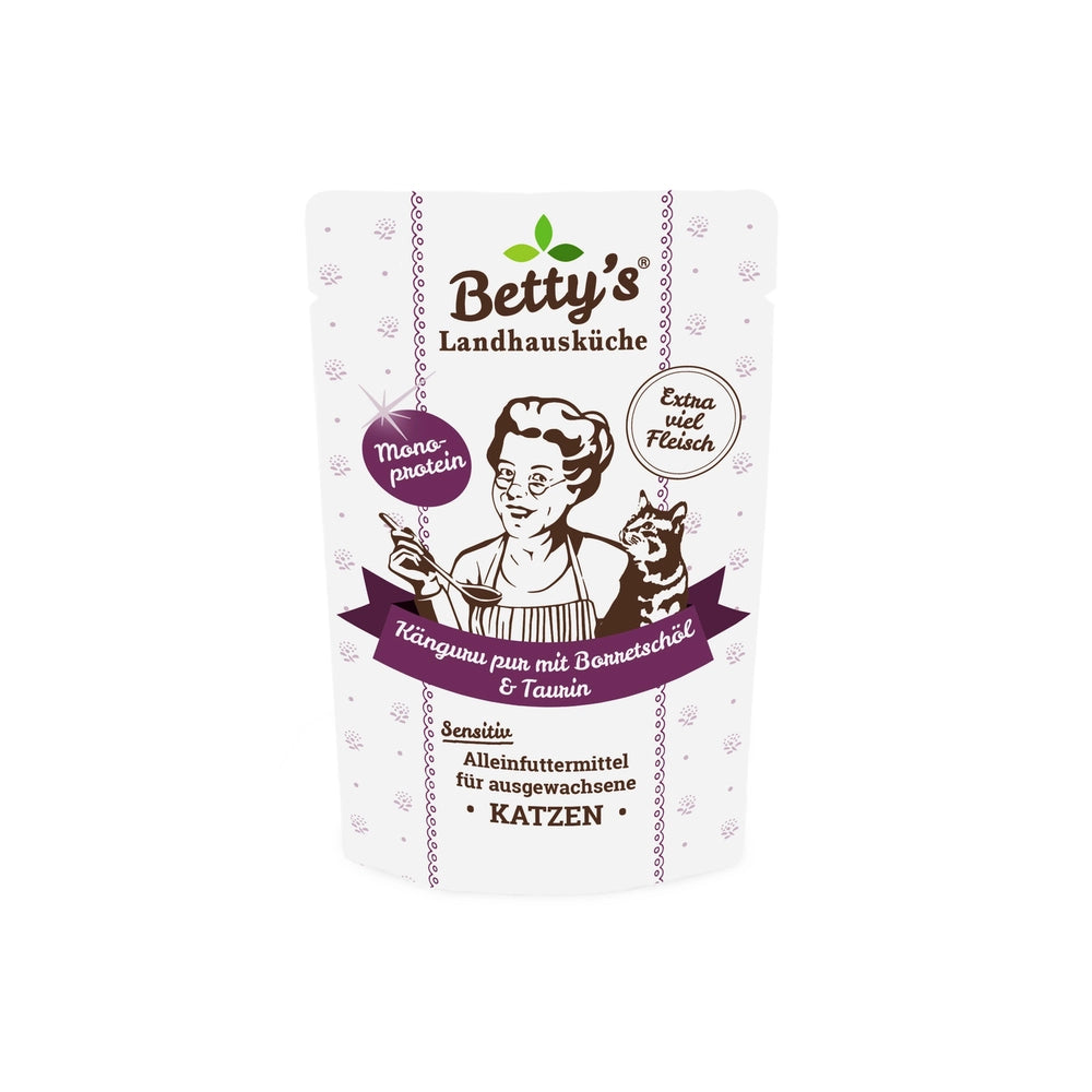 Betty's Landhausküche Frischebeutel Känguru pur mit Borretschöl 100g