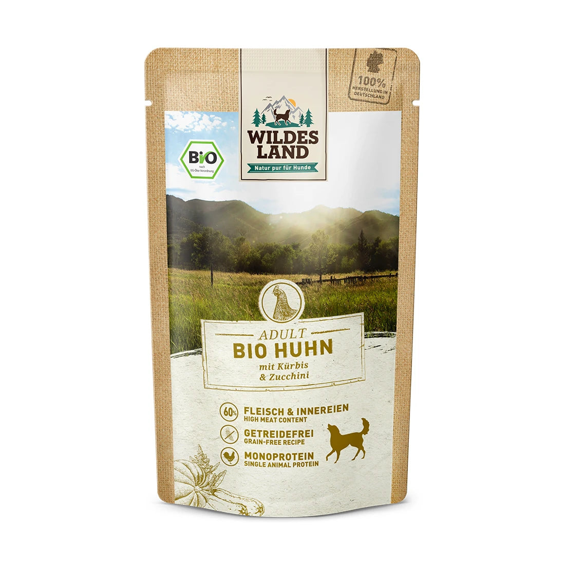 Wildes Land Bio Huhn mit Kürbis & Zucchini
