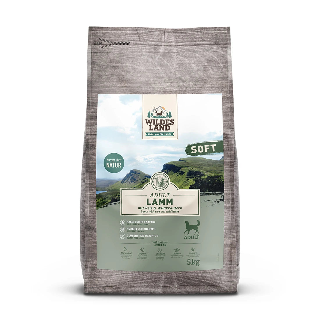 Wildes Land Lamm mit Reis Soft