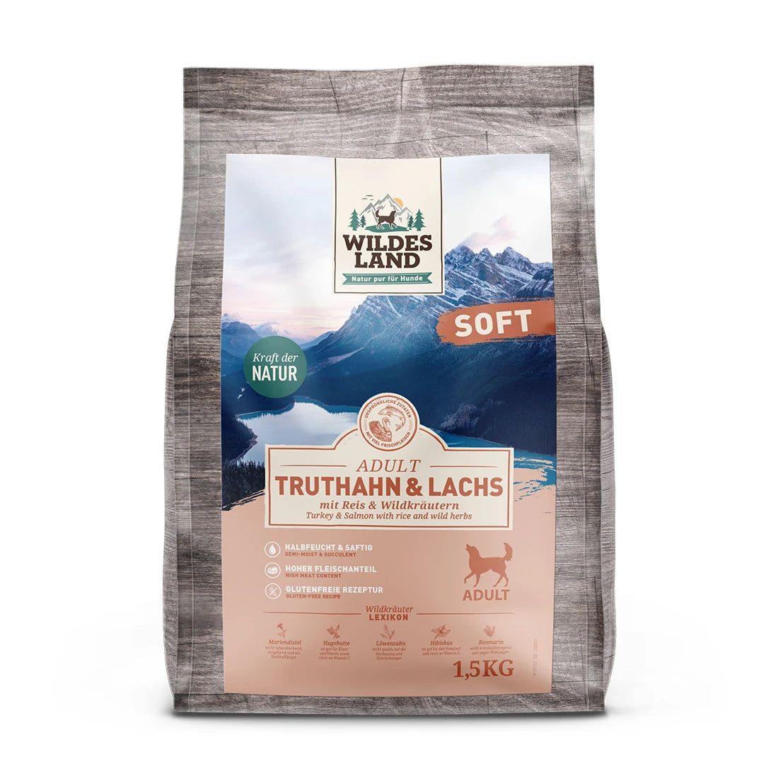Wildes Land Truthahn und Lachs mit Reis Soft