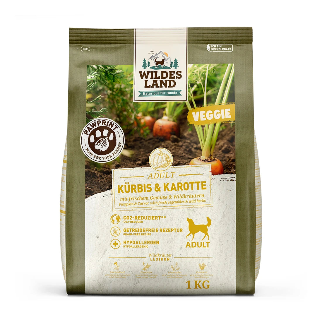 Wildes Land Veggie - Kürbis & Karotte mit frischem Gemüse & Wildkräutern