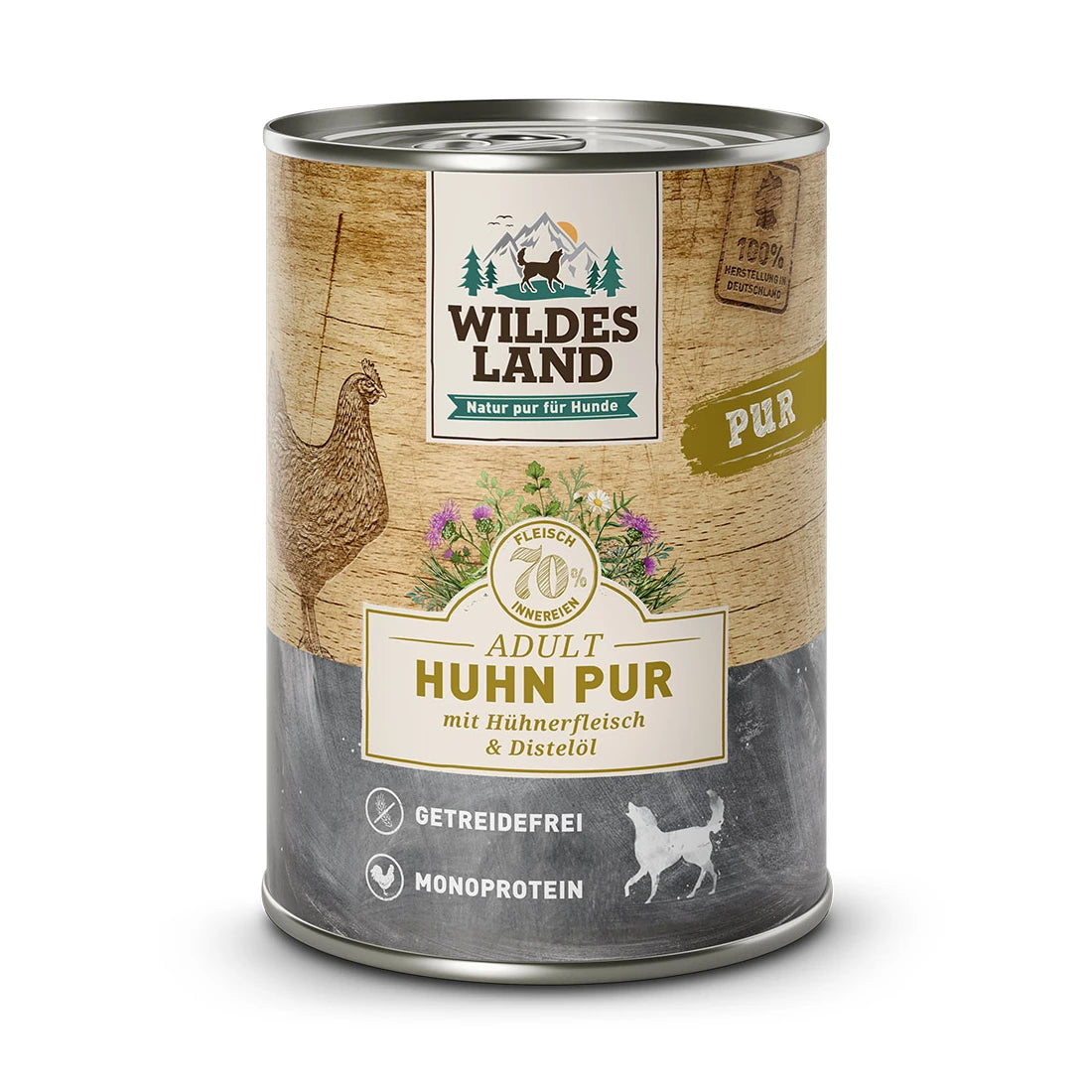 Wildes Land Huhn PUR mit Distelöl