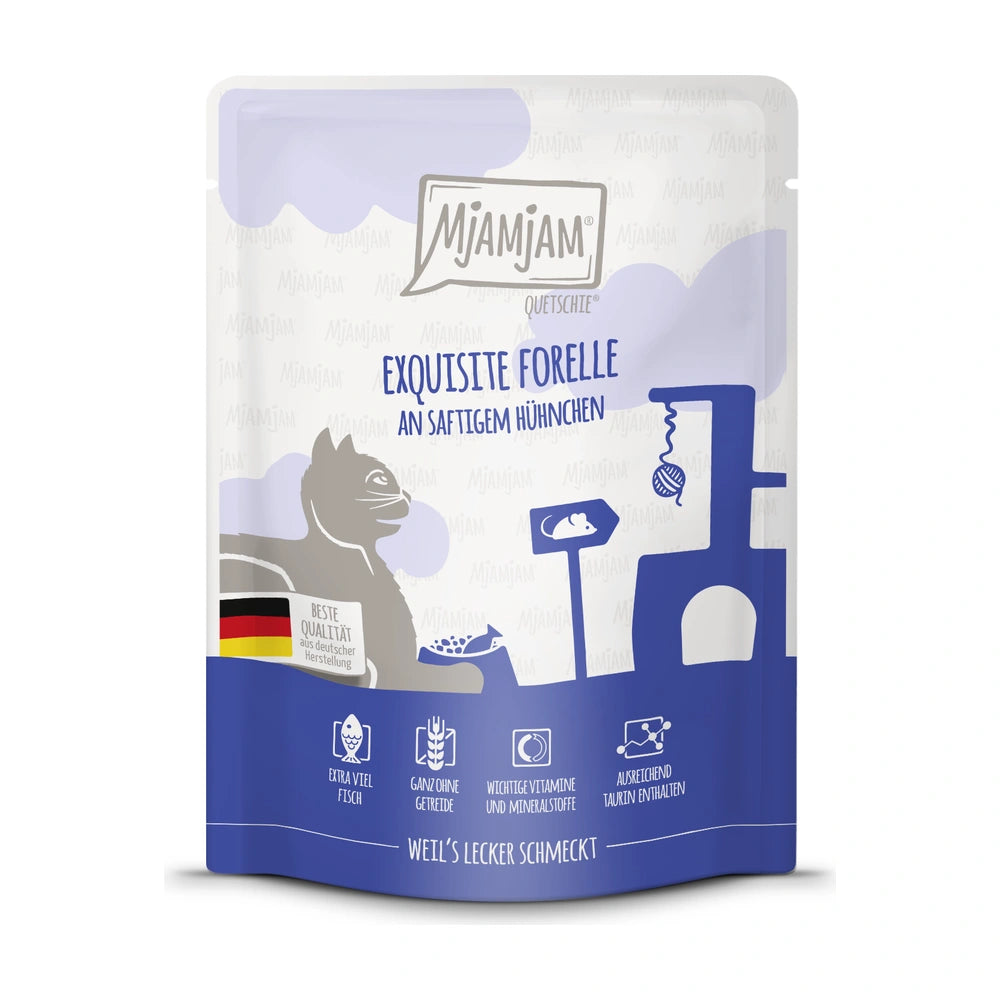 MjAMjAM Quetschie - exquisite Forelle an saftigem Hühnchen