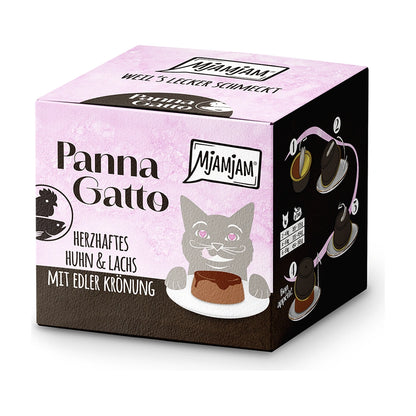 MjAMjAM Panna Gatto - herzhaftes Huhn & Lachs mit edler Krönung 2 x 80g