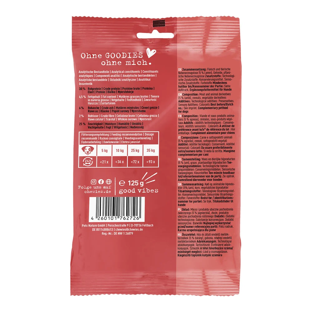 Chewies Goodies Mini Lamm 125g