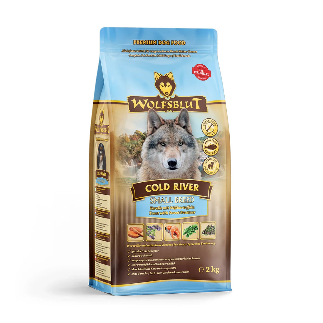Wolfsblut Cold River Small Breed - Forelle mit Süßkartoffel