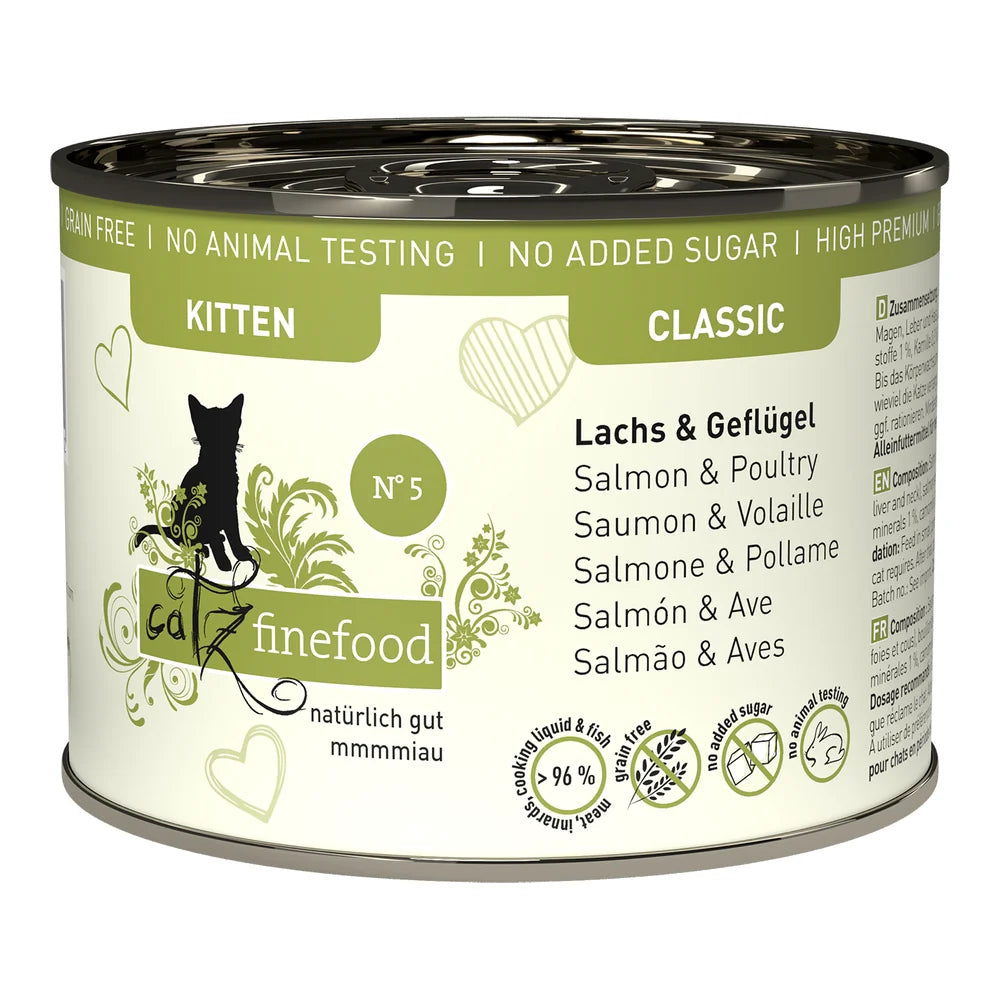 Catz finefood Kitten No.05 Lachs & Geflügel