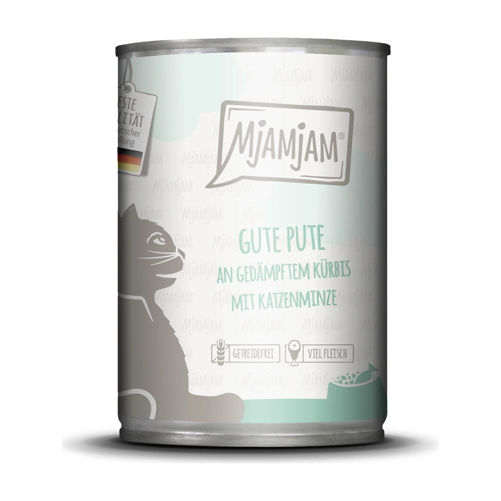 MjAMjAM gute Pute an gedämpftem Kürbis mit Katzenminze