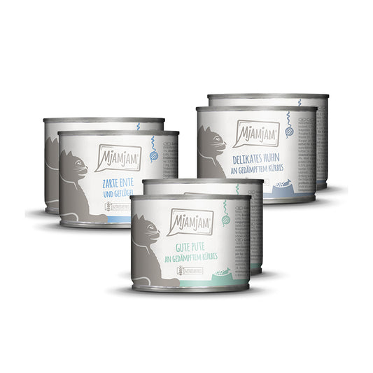 MjAMjAM - leckere Mahlzeiten Mixpaket II für deine Katze 6 x 200g