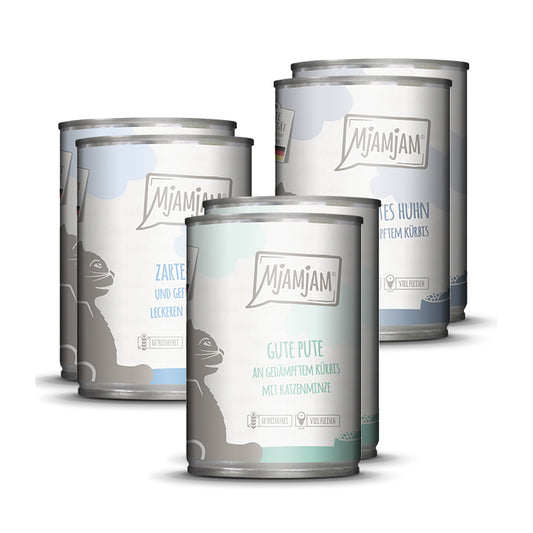 MjAMjAM - leckere Mahlzeiten Mixpaket II für deine Katze 6 x 400g