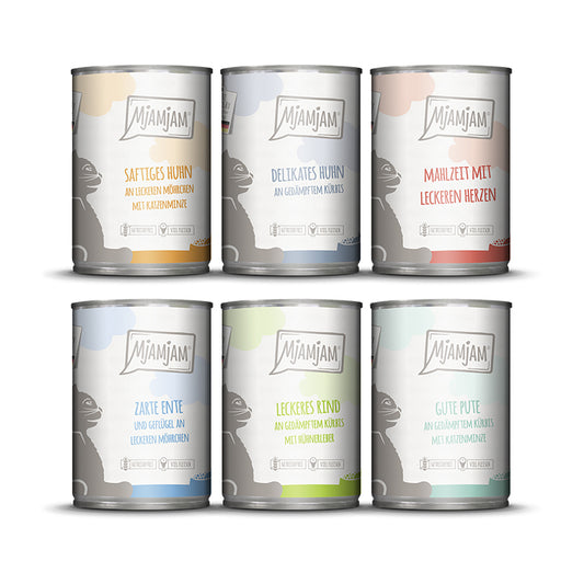 MjAMjAM - leckere Mahlzeiten Mixpaket III für deine Katze 6 x 400g
