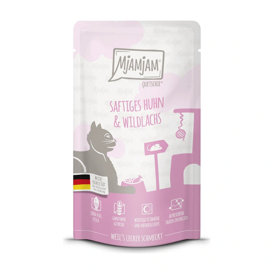 MjAMjAM Quetschie - saftiges Huhn & Wildlachs