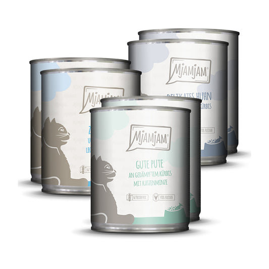 MjAMjAM - leckere Mahlzeiten Mixpaket II für deine Katze 6 x 800g