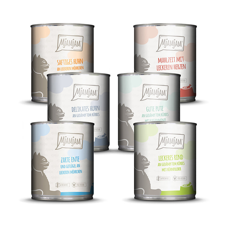 MjAMjAM - leckere Mahlzeiten Mixpaket III für deine Katze 6 x 800g