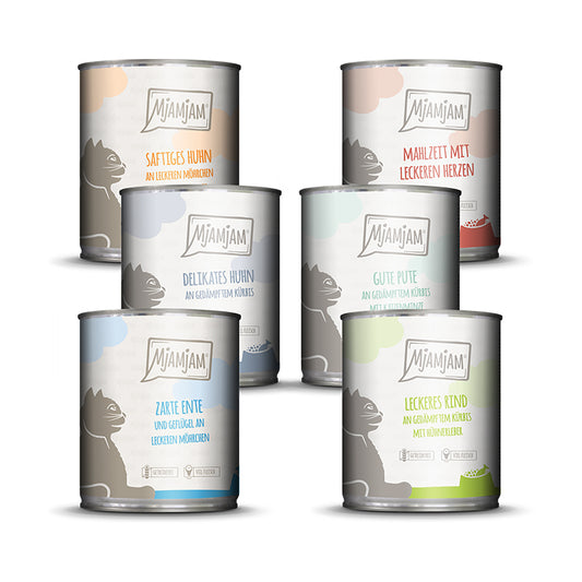 MjAMjAM - leckere Mahlzeiten Mixpaket III für deine Katze 6 x 800g