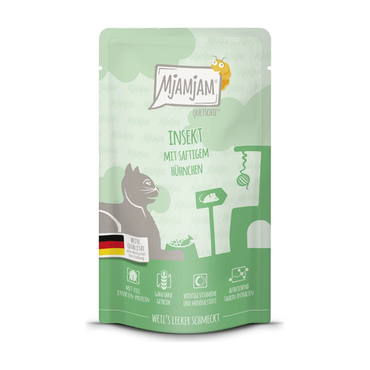 MjAMjAM Quetschie - Insekt mit saftigem Hühnchen 125g