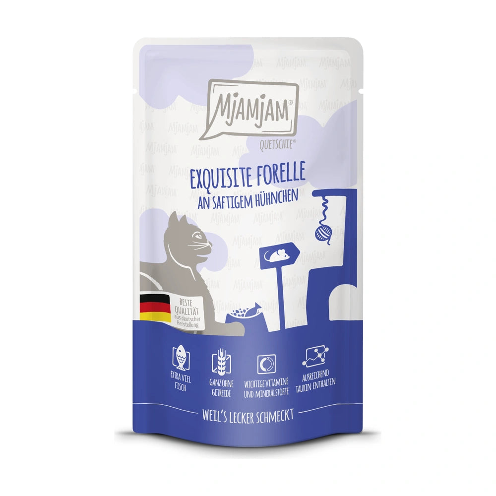 MjAMjAM Quetschie - exquisite Forelle an saftigem Hühnchen