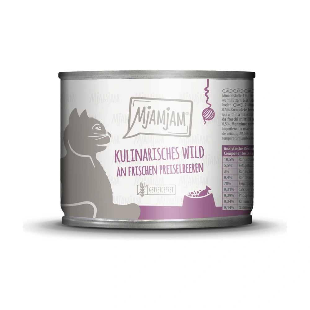 MjAMjAM kulinarisches Wild an frischen Preiselbeeren