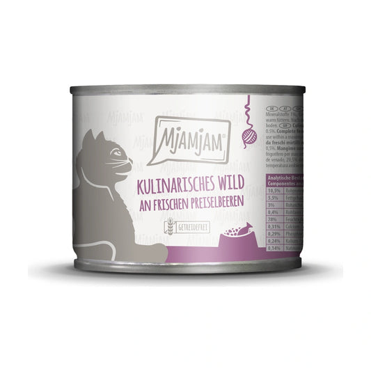 MjAMjAM kulinarisches Wild an frischen Preiselbeeren