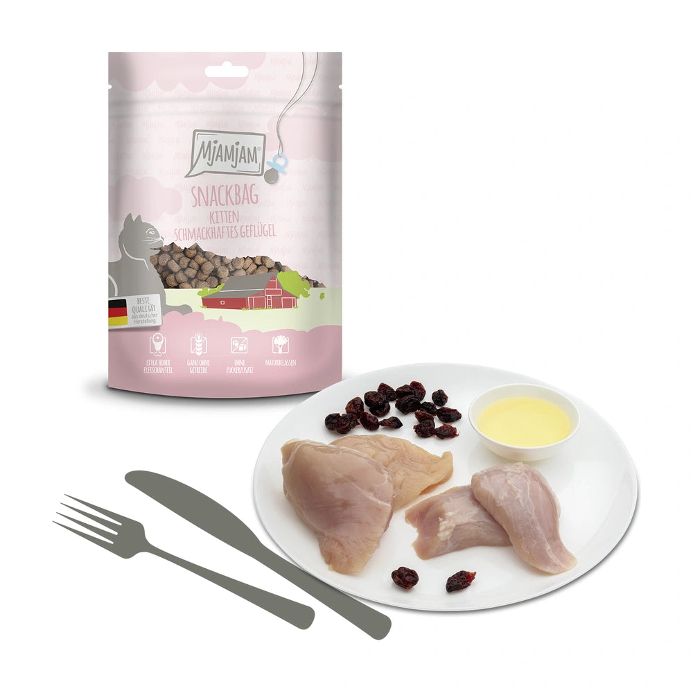 MjAMjAM Snackbag Kitten - schmackhaftes Geflügel 125g