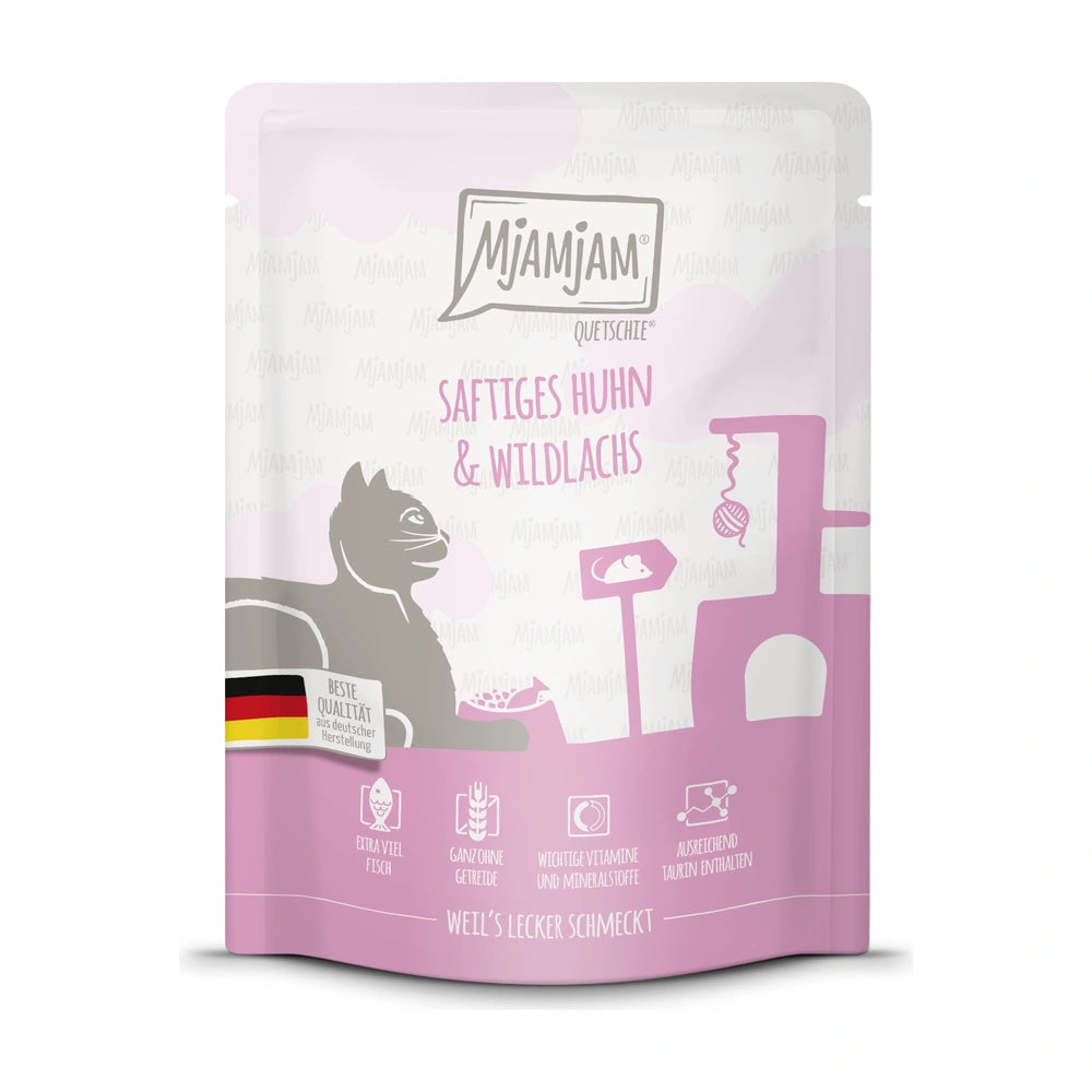 MjAMjAM Quetschie - saftiges Huhn & Wildlachs