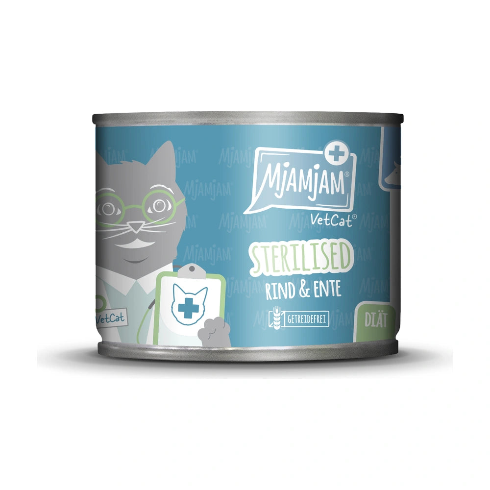 MjAMjAM VetCat - Diät - Sterilised - Rind & Ente 200g