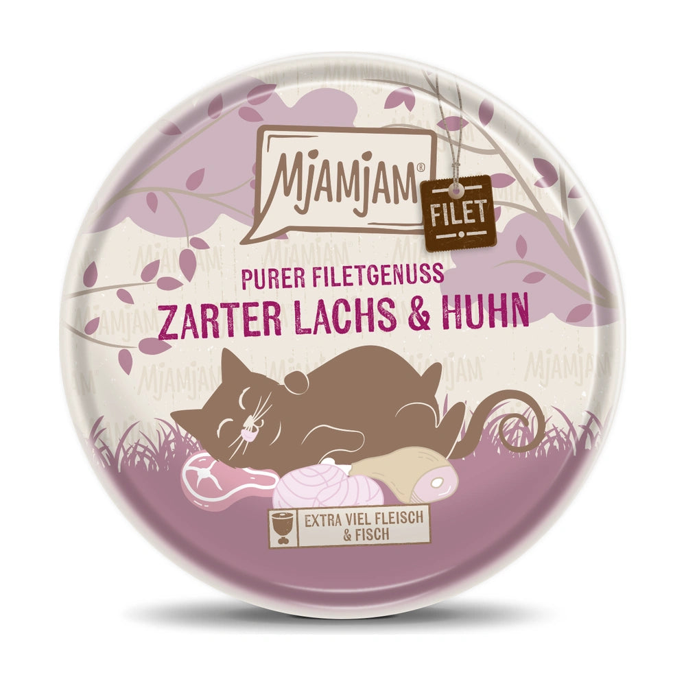 MjAMjAM purer Filetgenuss - zarter Lachs & Huhn 80g