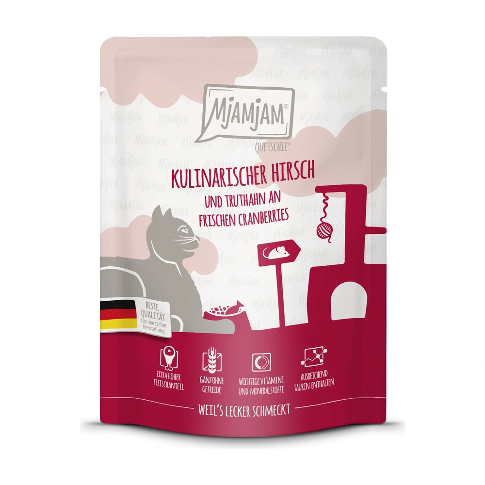 MjAMjAM Quetschie - kulinarischer Hirsch & Truthahn an frischen Cranberries