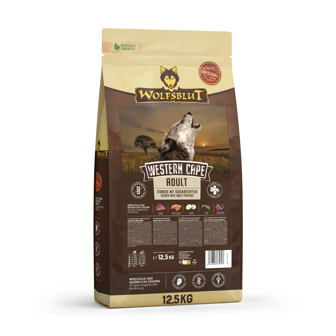 Wolfsblut Western Cape Adult - Strauß mit Banane