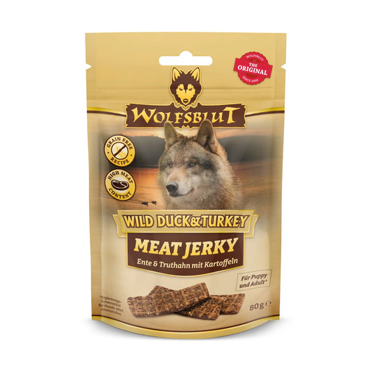 Wolfsblut Wild Duck & Turkey Meat Jerkys-Ente & Truthahn mit Kartoffel 80g