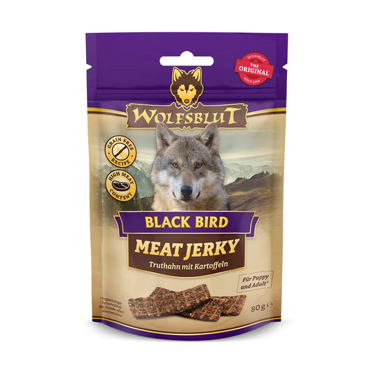Wolfsblut Black Bird MeatJjerkys - Truthahn mit Süßkartoffel 80g
