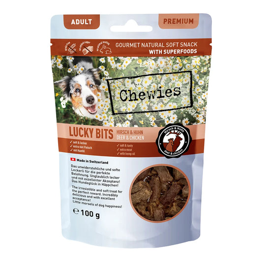 Chewies LUCKY BITS Hirsch & Huhn Adult 100g