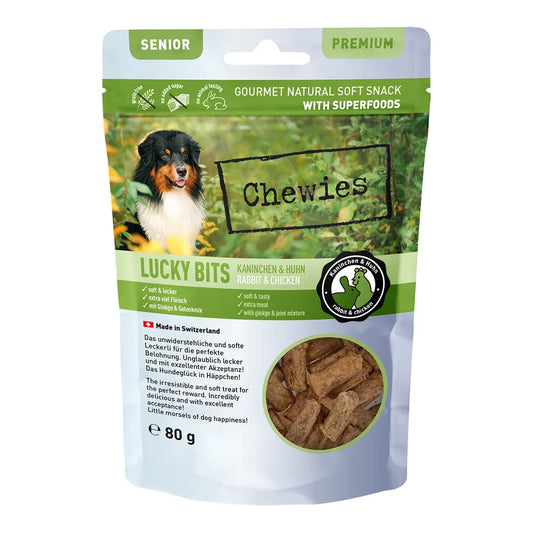 Chewies LUCKY BITS Kanin & Huhn Senior 80g