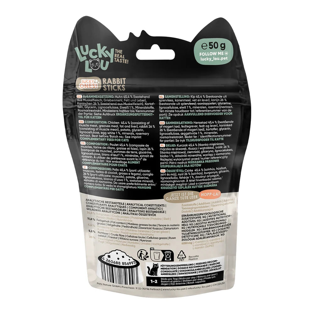 Lucky Lou Lucky Ones Sticks Huhn & Kanninchen 50g