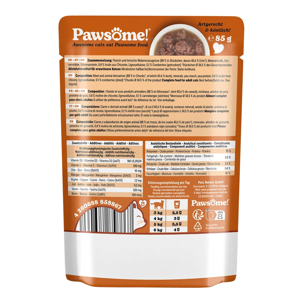 Pawsome Adult Ente 85g