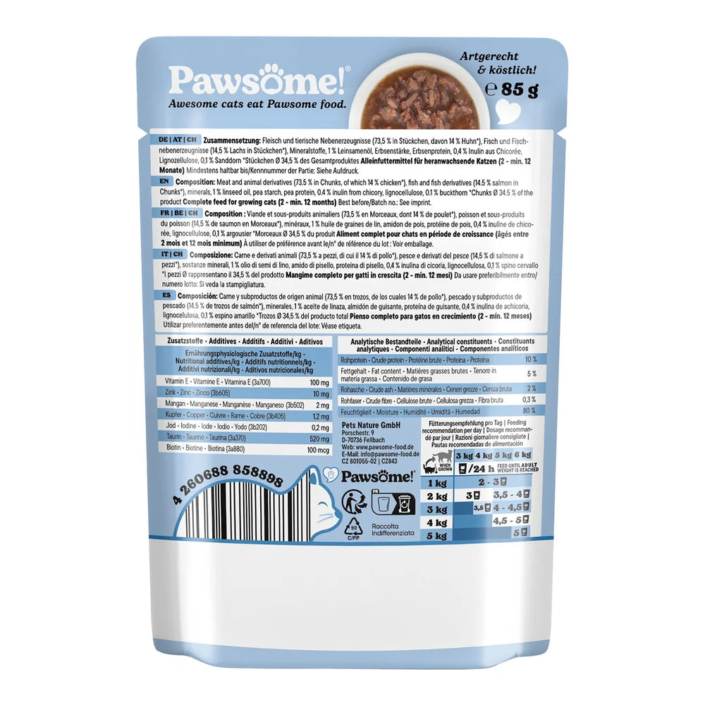 Pawsome Junior Lachs 85g
