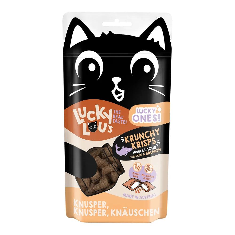 Lucky Lou Lucky Ones Krunchy Krisps Huhn & Lachs 60g