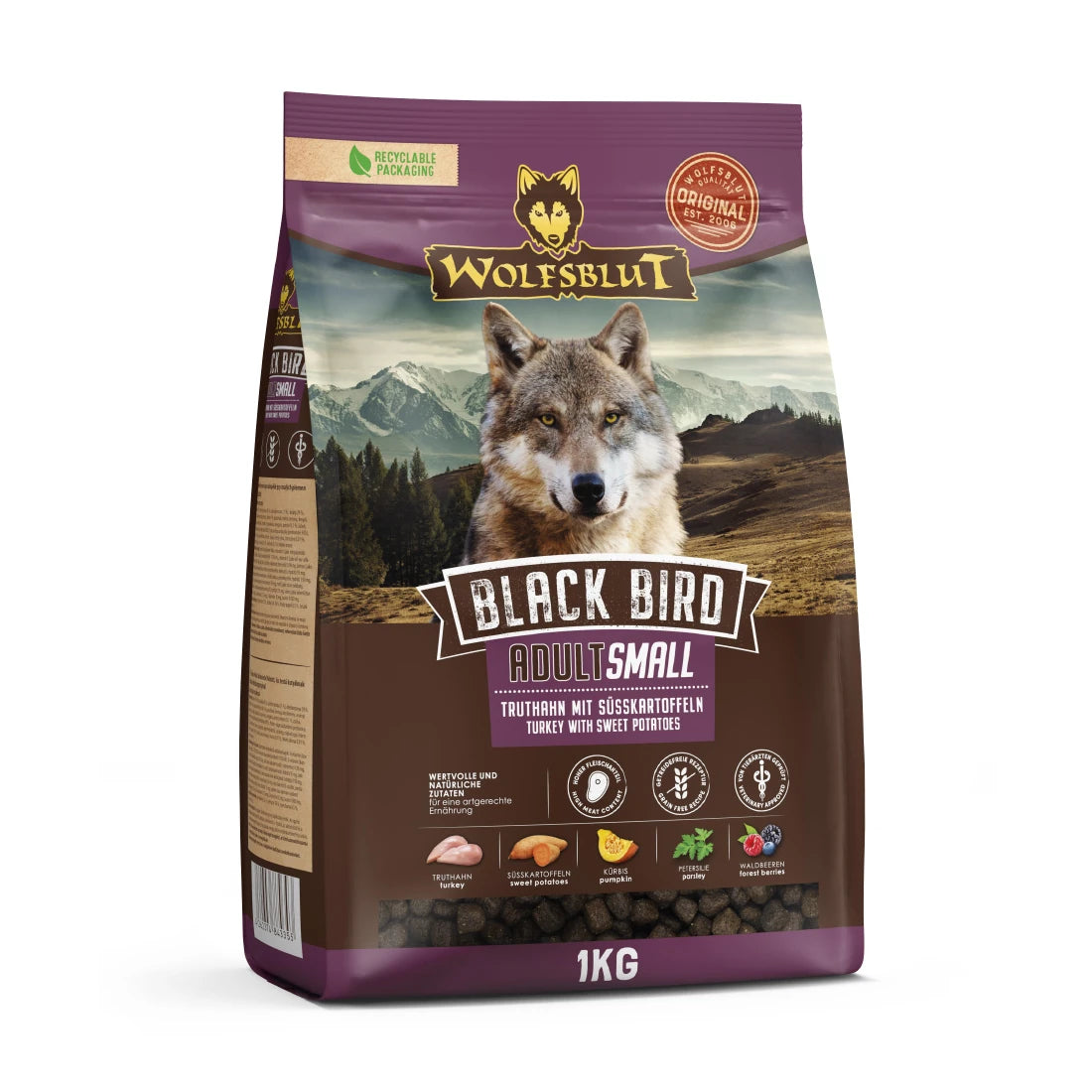 Wolfsblut Black Bird Small Breed - Truthahn mit Süßkartoffel