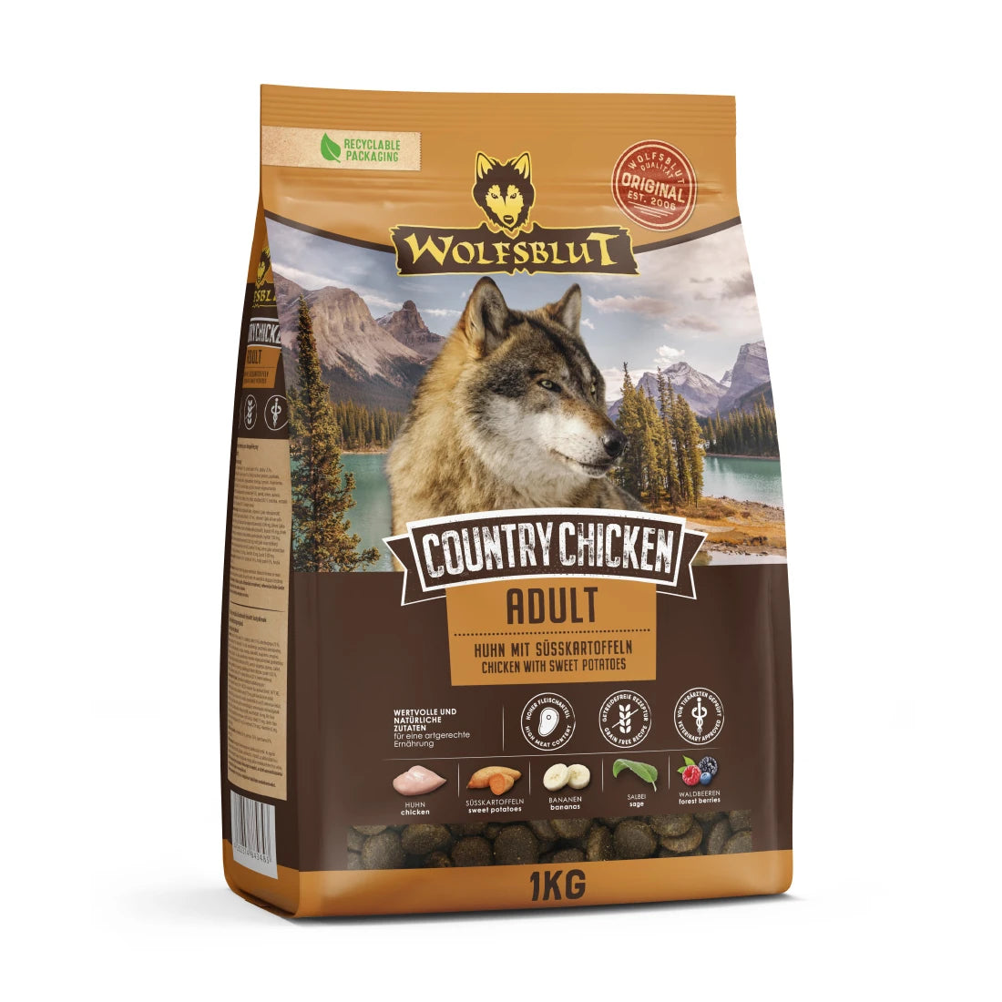 Wolfsblut Country Chicken Adult - Huhn mit Süßkartoffeln