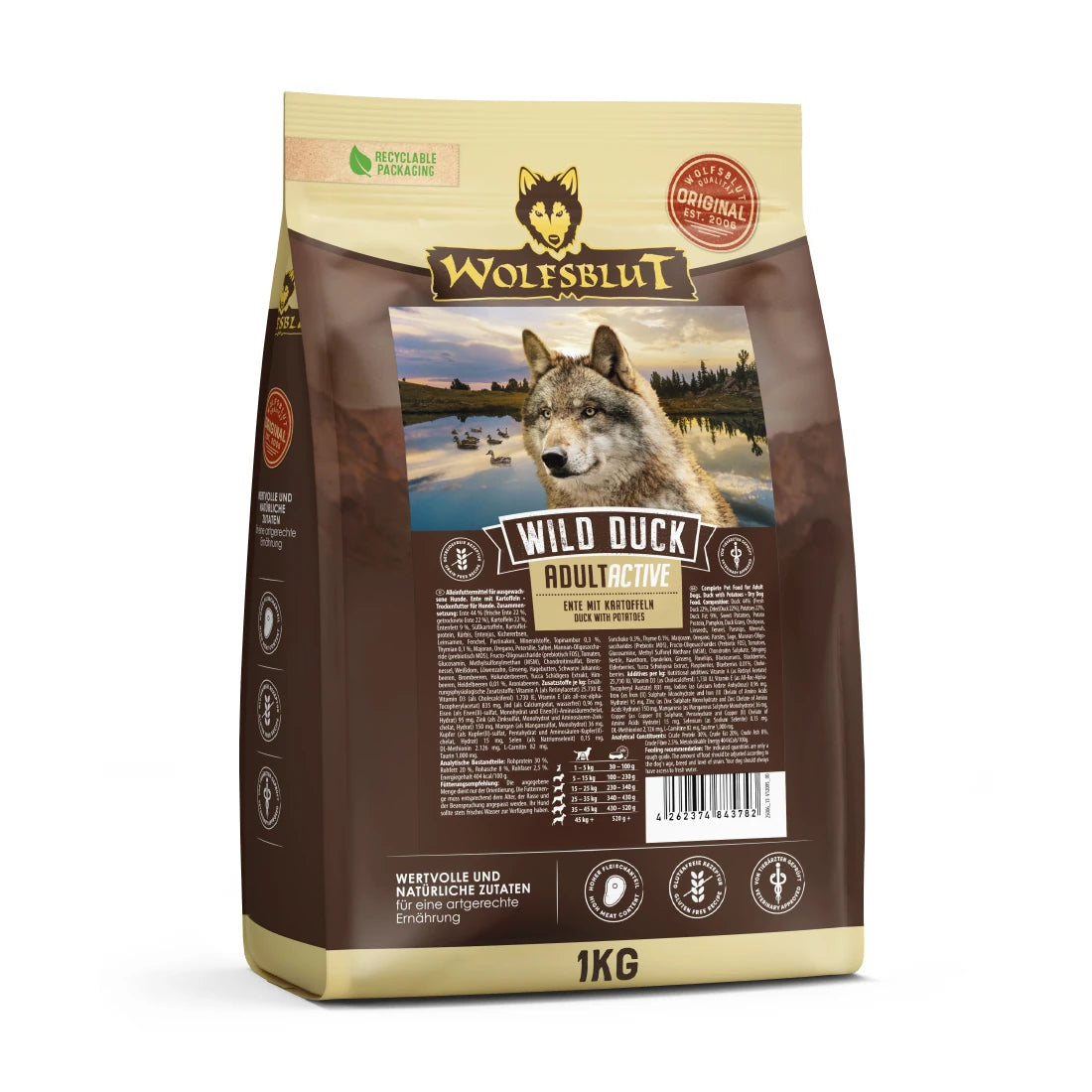 Wolfsblut Wild Duck Active - Ente mit Kartoffel