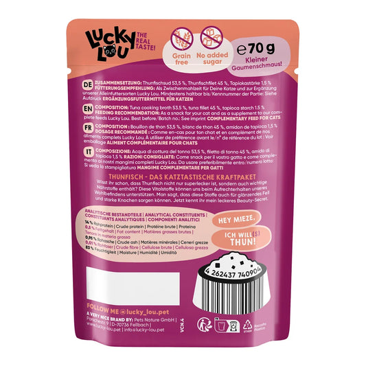 Lucky Lou EXTRA FOOD Thunfischfilet in Broth 70g Pouch