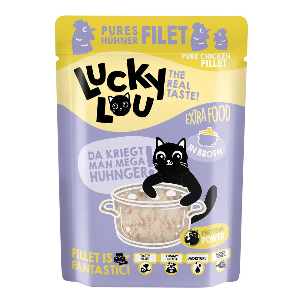 Lucky Lou EXTRA FOOD Hühnerfilet in Broth 70g Pouch