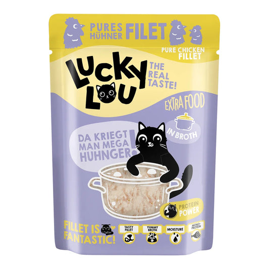 Lucky Lou EXTRA FOOD Hühnerfilet in Broth 70g Pouch