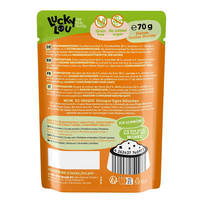 Lucky Lou EXTRA FOOD Thunfisch mit Karotte in Broth 70g Pouch