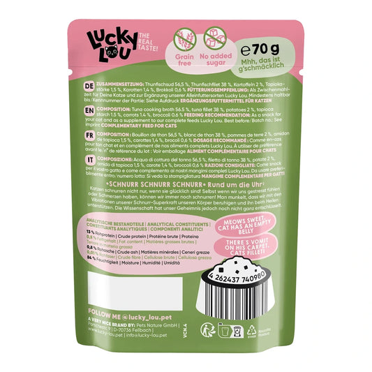 Lucky Lou EXTRA FOOD Thunfisch mit Gemüse in Broth 70g Pouch