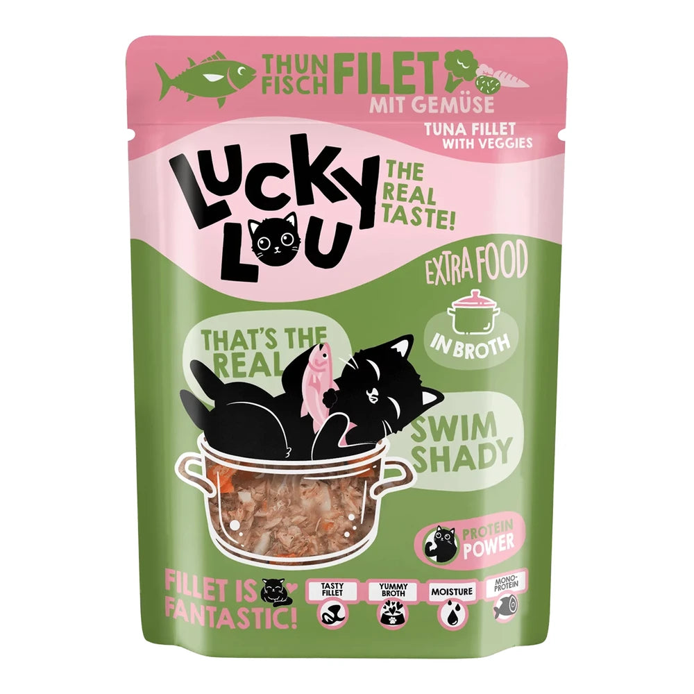 Lucky Lou EXTRA FOOD Thunfisch mit Gemüse in Broth 70g Pouch